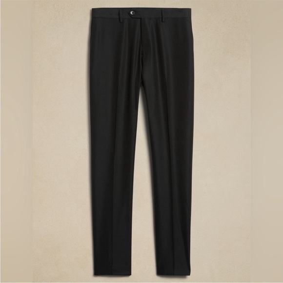 NWT! Banana Republic Black Signature Italian Hopsack Suit Pant - Picture 10 of 15